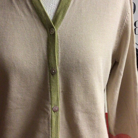 Christopher & Banks 3/4 sleeve button-up sweater - Picture 2 of 9